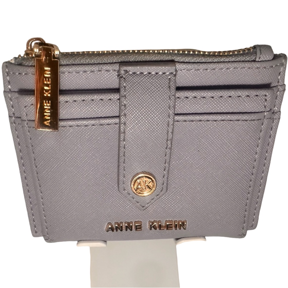 Anne Klein Light Powder Blue Wallet with Gold Accents